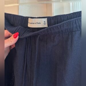 Abercrombie & Fitch Navy Wide Leg Pants